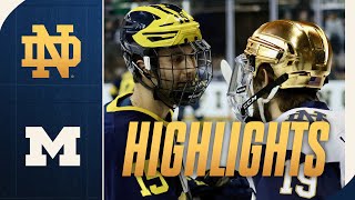 A 6 Goal Win for a Milestone Night  Highlights v Michigan  Notre Dame Hockey [upl. by Miles]