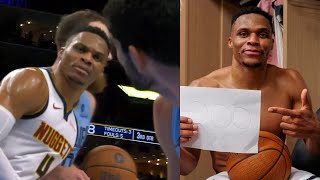 Russell Westbrook gets softest tech ever for staring then gets 200th triple double [upl. by Leeanne547]