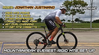 46t Oval Chainring  11t50t Cassette sa 29er MOUNTAINPEAK EVEREST Rigid MTB ni Jonathan Justiniano [upl. by Kampmann]