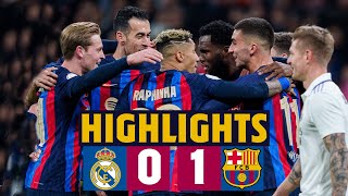 🔥 HIGHLIGHTS REAL MADRID 01 BARÇA I COPA DEL REY SEMIFINALS EL CLÁSICO 🔥 [upl. by Dowlen]