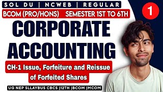 BcomPH CH1 Issue Forfeiture amp Reissue or Forfeited Share  Corporate Accounting  Sem 24th Sol [upl. by Rialcnis]