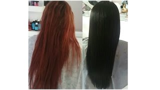 Do Vermelho ao Castanho Escuro  Dicas importantes para não deixar o cabelo manchado [upl. by Nawotna]