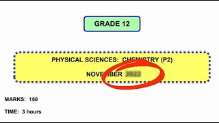 Organic Compounds Grade 12 Exam Question Prelim 2022 [upl. by Danieu898]