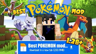 how to download minecraft pokemon mod 120 1204 medafıre on mcpe  hindi 🤯 [upl. by O'Doneven]