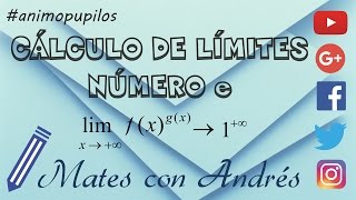 Cálculo límites número e Indeterminaciones del tipo 1 elevado a infinito [upl. by Tu]