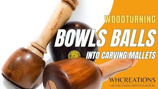 How To Turn A Mallet Using A Lignum Vitae Bowls Ball [upl. by Nauqas]