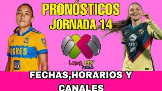 JORNADA 14 LIGA MX FEMENIL CLAUSURA 2024 FECHAS HORARIOS Y CANALES [upl. by Lorene]