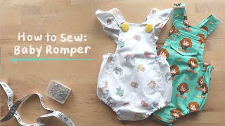 DIY Baby Romper with patterns amp measurements [upl. by Kisor]