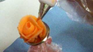 cake decorating making roses with icing [upl. by Cioban]