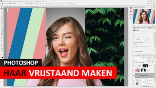 Photoshop  Haar vrijstaand maken  achtergrond aanpassen Dutch [upl. by Ellatsyrc615]