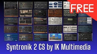 Massive Collection of FREE Synthesizers  Syntronik 2 CS by IK Multimedia  Sound Demo [upl. by Elazaro]