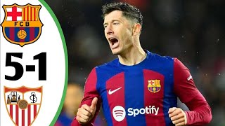 barcelona vs sevilla 31 Highlights amp All Goals 2024 HD 😱 [upl. by Atwahs]