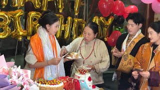 Beautiful Tibetan lady  Sulas birthday party some highlights [upl. by Ahso]