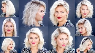 HOW TO 10 Easy Short HairStyles With Flat Iron Tutorial  Milabu [upl. by Ichabod966]