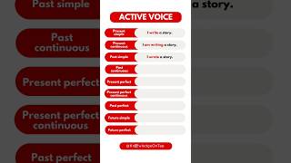 Active Voice in English Grammar ielts shorts [upl. by Chassin]