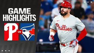 Phillies vs Blue Jays Game Highlights 9324  MLB Highlights [upl. by Nivlen]