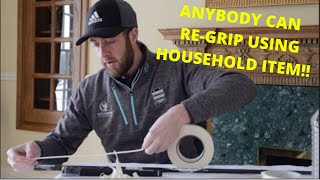 RE GRIP A GOLF CLUB USING HOUSEHOLD ITEMS [upl. by Bruckner553]