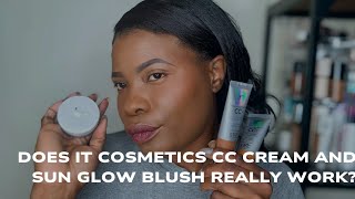 Does IT Cosmetics CC Cream and Sun Glow Blush REALLY Work [upl. by Ytirahs133]