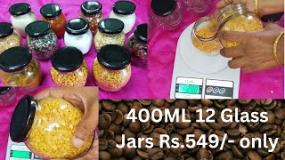 Amazon Glass jars Unboxing  Air tight glass jars Review  set of 12 Rs549 [upl. by Sigfrid]