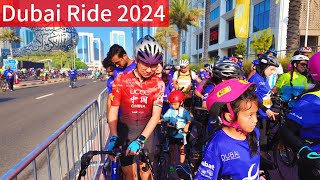 Dubai RIDE 2024 Thousands of Cyclists Take Over Sheikh Zayed Road [upl. by Galina]