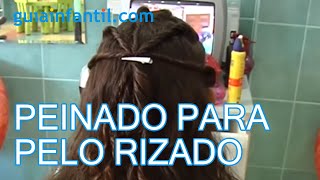 Un peinado para pelo rizado peinados de niñas [upl. by Barcot723]