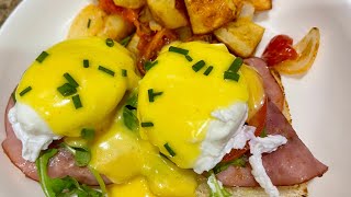 Tasty Hollandaise Eggs Benedict for breakfastBrunch Quick amp Easy RecipeIrish Style [upl. by Atiuqahc584]