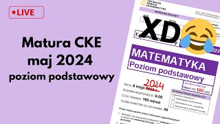 Matura MAJ 2024 matematyka podstawowa  rozwiązania  LIVE [upl. by Aelram]