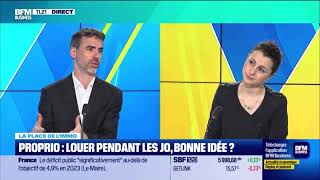 📺 Replay BFM Business  Louer pendant les JO bonne idée  avec Matthieu Douchy [upl. by Einapets34]