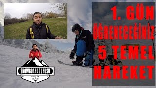 Snowboard  1 Gün Öğreneceğiniz 5 Temel Hareket [upl. by Leon]