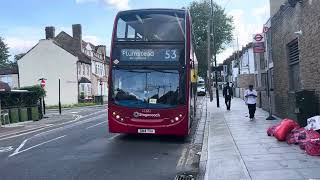 SN14TXA  12282 Leaving Griffin Road Plumstead station on route 53 with an assault alarm [upl. by Honan846]