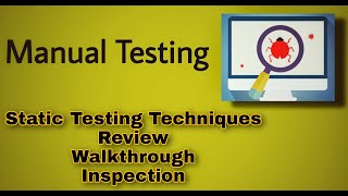 Manual Testing 6 Static Testing TechniquesReviewWalkthrough Inspection [upl. by Britt19]