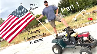 Noob Attempts Small Engine Repair Racing Lawnmower Rebuild Part 1 [upl. by Volotta]