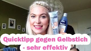 Gelbstich im Haar entfernen  Quicktipp gegen Gelbstich  sehr effektiv [upl. by Nnylodnewg]