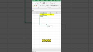 Menulis Hari Pada Microsoft Excel jagoexcel exceltips belajarexcel [upl. by Stanislas670]