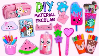 20 DIY SUPRIMENTOS ESCOLARES  MATERIAL ESCOLAR BTS  ARTESANATO RECICLADO [upl. by Nihahs]