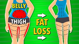 Half an Hour Belly Fat and Thigh Fat Loss Workout [upl. by Dlonyer337]