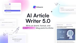 AI Article Writer 50 Create onbrand factual SEOoptimized blog posts amp articles [upl. by Egres]