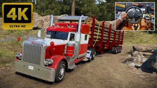 Arkansas DLC  Hidden offroad  Dynamic Logs Trailer loading  ATS Thrustmaster T300RS GT  4K [upl. by Aholah]