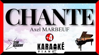 Chante  Axel MARBEUF Karaoké Piano Français  Higher Key [upl. by Varhol]