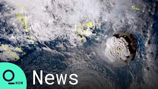 Volcano Eruption Near Tonga Seen From Space [upl. by Okia]