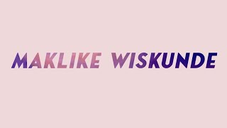 Maklike Wiskunde  Wilma Van Heerden  Lyric Video [upl. by Aissatsan311]