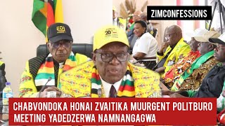 Chabvondoka Honai Zvaitika MuUrgent Politburo Meeting Yadedzerwa NaMnangagwa [upl. by Leavy987]