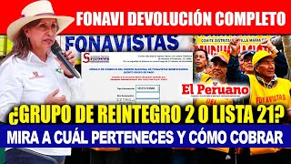 Fonavi 2024 ¿grupo de Reintegro 2 o Lista 21 mira a cuál perteneces y cómo cobrar [upl. by Dibru]