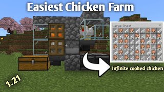 Easiest Chicken Farm Tutorial For Minecraft Bedrock Edition 121 MCPEXboxPS4Nintendo switch [upl. by Reilamag]