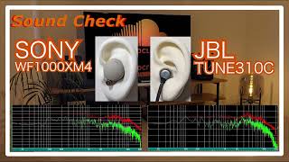 SONY WF1000XM4 vs JBL TUNE 310C TWS IEMs InEar Sound Comparison完全ワイヤレスイヤホン [upl. by Dianuj]