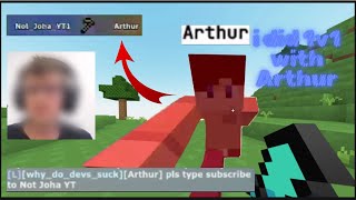 I Did 1v1 With Bloxdio Owner Arthur  Bloxdio [upl. by Eniksre]