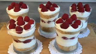 Tiramisu aux framboises sans œufs Délicieux facile et rapide [upl. by Norret768]