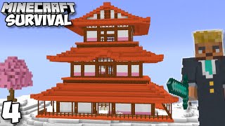 I Built A GIANT DOJO In Minecraft Survival 4 [upl. by Leandra]