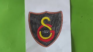 HOW TO DRAW A GALATASARAY LOGOdrawing art draw galatasaray football footballshorts [upl. by Jauch973]