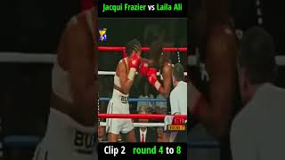 Laila Ali vs Jacqui Frazier clash of Amazons boxing trending fyp [upl. by Ecirehs941]